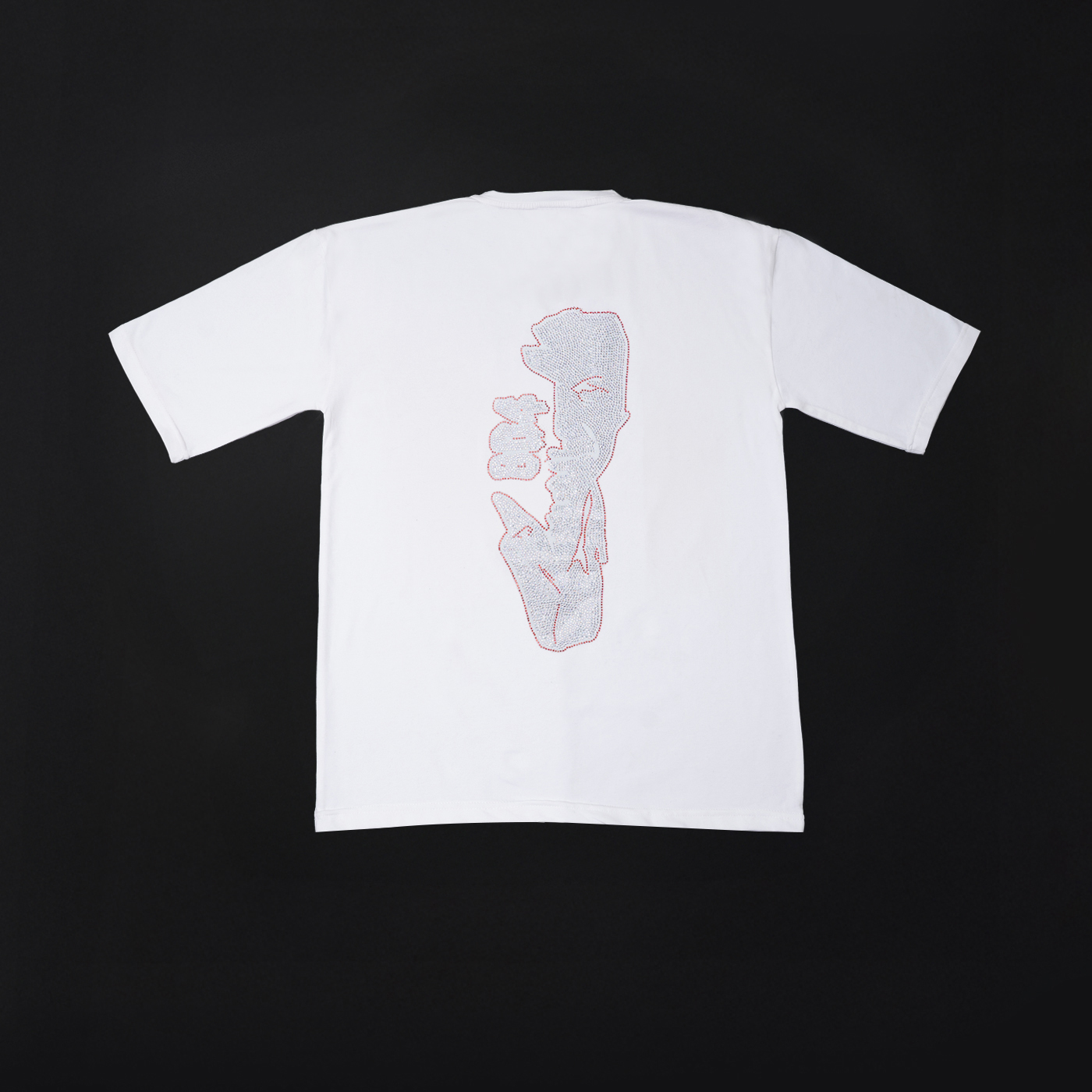 Imran Khan Stone Art Oversized T-Shirt (White)